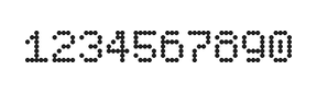 5×7数字点阵字体 ddN57AA1235