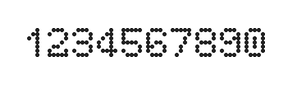 5×7数字点阵字体 ddN57AA1237