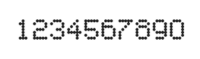 5×7数字点阵字体 ddN57AA1239