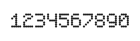 5×7数字点阵字体 ddN57AA1241