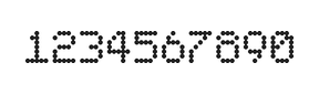 5×7数字点阵字体 ddN57AA1242