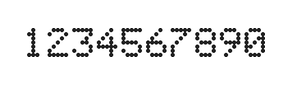 5×7数字点阵字体 ddN57AA1243
