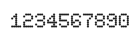 5×7数字点阵字体 ddN57AA1245
