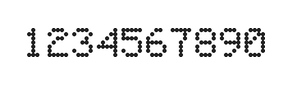 5×7数字点阵字体 ddN57AA1256