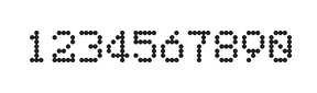 5×7数字点阵字体 ddN57AA1259
