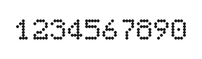 5×7数字点阵字体 ddN57AA1265