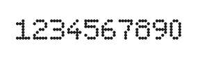 5×7数字点阵字体 ddN57AA1266