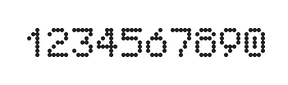 5×7数字点阵字体 ddN57AA1269