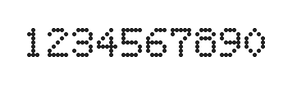 5×7数字点阵字体 ddN57AA1270