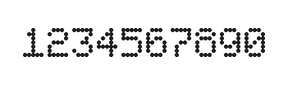 5×7数字点阵字体 ddN57AA1271