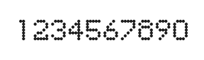 5×7数字点阵字体 ddN57AA1272