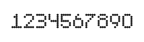 5×7数字点阵字体 ddN57AA1273