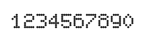 5×7数字点阵字体 ddN57AA1278
