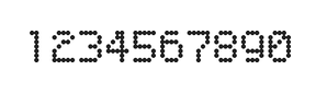 5×7数字点阵字体 ddN57AA1279