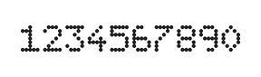 5×7数字点阵字体 ddN57AA1281