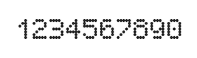 5×7数字点阵字体 ddN57AA1283