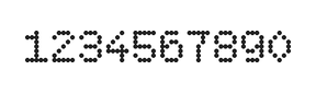 5×7数字点阵字体 ddN57AA1284