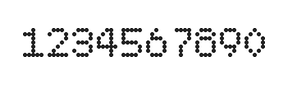 5×7数字点阵字体 ddN57AA1286