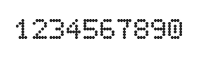 5×7数字点阵字体 ddN57AA1290