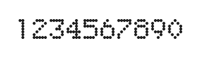 5×7数字点阵字体 ddN57AA1296