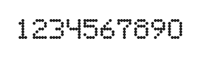 5×7数字点阵字体 ddN57AA1299