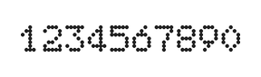 5×7数字点阵字体 ddN57AA1302
