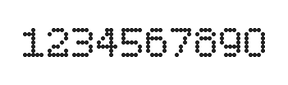 5×7数字点阵字体 ddN57AA1308