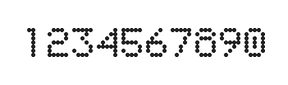5×7数字点阵字体 ddN57AA1309