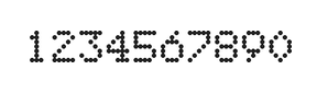 5×7数字点阵字体 ddN57AA1310