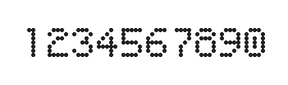 5×7数字点阵字体 ddN57AA1313