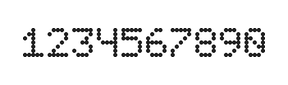 5×7数字点阵字体 ddN57AA1314