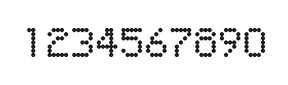 5×7数字点阵字体 ddN57AA1315