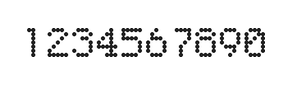 5×7数字点阵字体 ddN57AA1317