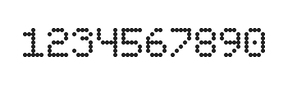 5×7数字点阵字体 ddN57AA1319