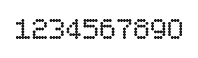 5×7数字点阵字体 ddN57AA1320