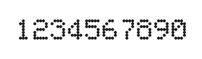 5×7数字点阵字体 ddN57AA1321
