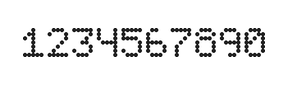 5×7数字点阵字体 ddN57AA1323