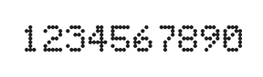 5×7数字点阵字体 ddN57AA1325