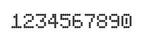 5×7数字点阵字体 ddN57AA1326