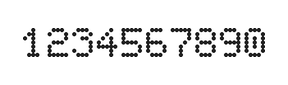 5×7数字点阵字体 ddN57AA1327
