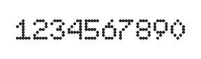5×7数字点阵字体 ddN57AA1328