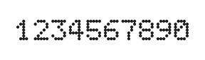 5×7数字点阵字体 ddN57AA1329