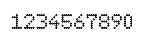 5×7数字点阵字体 ddN57AA1335