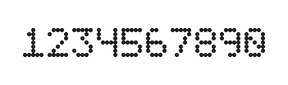 5×7数字点阵字体 ddN57AA1336