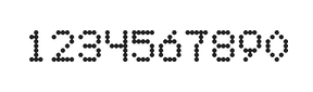 5×7数字点阵字体 ddN57AA1337