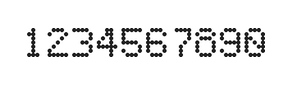 5×7数字点阵字体 ddN57AA1338