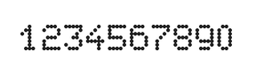 5×7数字点阵字体 ddN57AA1339
