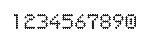 5×7数字点阵字体 ddN57AA1340