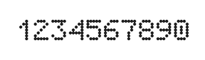 5×7数字点阵字体 ddN57AA1344