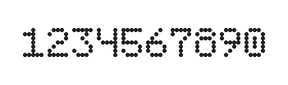 5×7数字点阵字体 ddN57AA1345